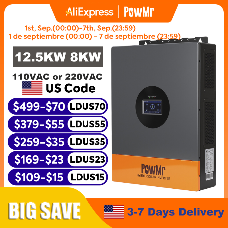 Drone Solar Charger - PowMr 12,5 kW 8 kW Split-Phase-Wechselrichter